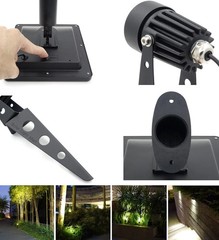 MINI 50X Twin Solar-Powered Cast Aluminium Warm White LED Spotlight 60-100 Lu…