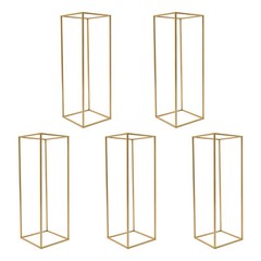 5PC 31.5in Tall Gold Metal Flower Stand for Wedding Table Centerpieces Decor