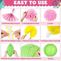 13PCS Hawaiian Party Decorations, Luau Party Decorations, Flamingo and Pineap…