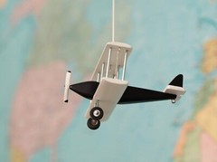 Hanging Airplane, Black White, Nursery Decor, Decorative wooden airplane