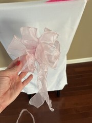 250 Light Pink Blush Chair Ties Bows