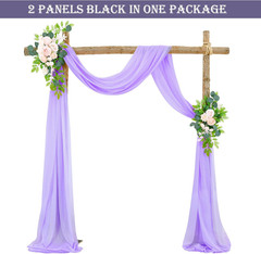 Lavender Wedding Arch Draping Fabric Purple Sheer Wedding Arch Drapes for Ceremo