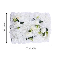 Artificial Wedding Silk Flower Wall Decor Background Rose Floral Panels 6 Pcs