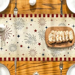 Anniversary USA Table Runner Birthday Kitchen Dining Table 13 x 90 inch
