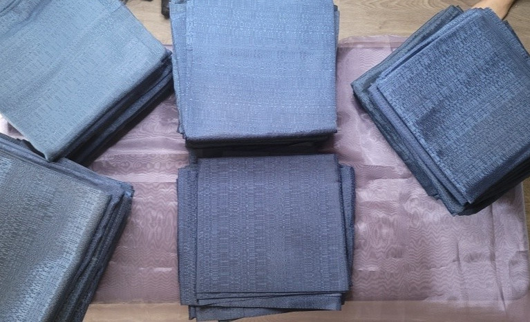 Navy Blue Banjo Cloth Pipe & Drape Backdrop Panels (4′ x 8′) — Used Once!