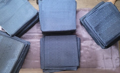 Navy Blue Banjo Cloth Pipe & Drape Backdrop Panels (4′ x 8′) — Used Once!