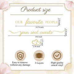Watersay 3 Pcs Wedding Seating Chart Decal Stickers DIY Our Favorite People Y…