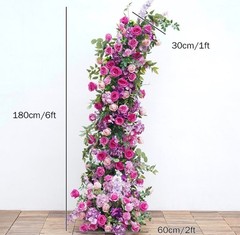 Full Floral Arrangement Arch with Flowers and Gold Stand (Branches not included)