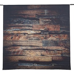 DARK BROWN 8 ft x 8 ft Printed Vinyl Photo Backdrop 3D Wood Design Banner Events