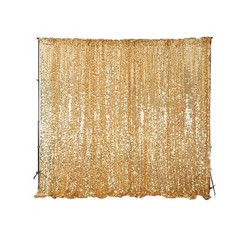 GOLD Big Payette Sequined BACKDROP 20×10 ft Wedding Photo Prop Party WHOLESALE