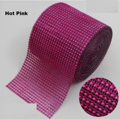 Diamond Rhinestone Ribbon Mesh Wrap Sheet Wedding Party Floral Decorations