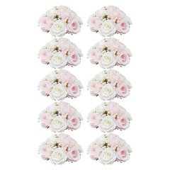 10 Pcs Artificial Flower Balls Silk Plastic Wedding Centerpieces