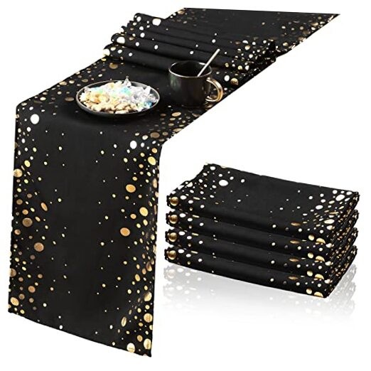 4 Pack Table Runner 12 x 108 Inch Sequin Rectangular Table Runners for