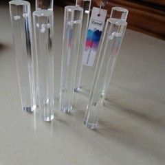 10pcs 100mm 1hole Octagonal 8Prism Glass Crystal Stick Chandelier Lighting Parts