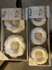 Lot Of Five Large White Paper Flower Wall Decor, Perfect Home – Wedding Event