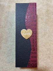 24k Red Gold Plated Rose – with Transparent Stand