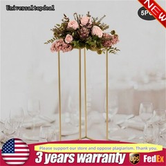 5PC 31.5in Tall Gold Metal Flower Stand for Wedding Table Centerpieces Decor