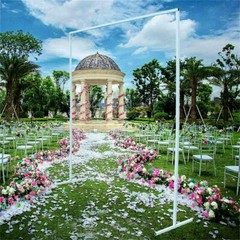 9.8Ft Metal Wedding Arch Backdrop Stand Stage Venue Decorations Flexible Assembl