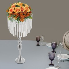 Crystal Flower Holder For Wedding Tall Flowers Stand Wedding Centerpieces Vase