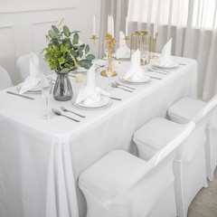 20Pack White Spandex Folding Chair Covers in Stretch Washable Fabric for Wedding