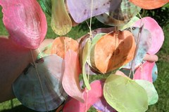 Beach Wedding Pastel Colors Hanging Seashell Decor, 35″ + G-51