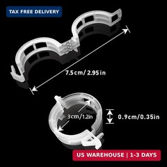 200 Pcs Plastic Trellis Plant Support Clips for Support, Grape and Tomato Vine,