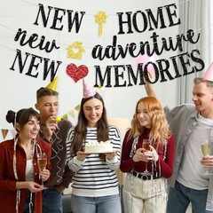 New Home New Adventure New Memories Banner, Welcome Home/Housewarming Party