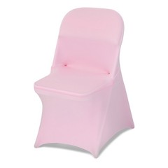 Uimoso 50PCS Pink Stretch Spandex Chair Covers for Weddings, Parties, and Dining