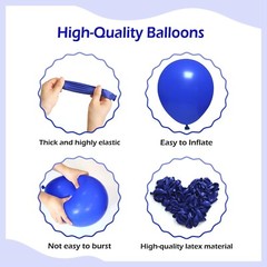 FOTIOMRG 110pcs Royal Blue Balloon Garland Arch Kit, 18 12 10 5 inch Royal Bl…