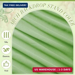 VitalCozy Set of 3 Wedding Arch Cover 4ft, 5ft, 6ft Fabric Arch Backdrop Cover D