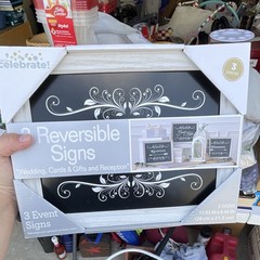 Reversible Wedding Direction Signs Set of 3 Black/White 11.02×8.46 G59891WT
