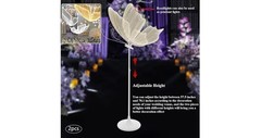 2 PCS CNCEST 23.6″ Wedding Butterfly LED Floor Lamp Set Adjustable Stand Lights
