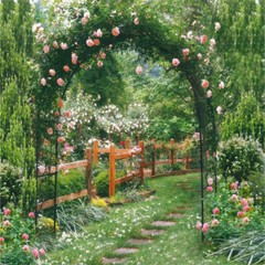 XL Garden Arch Heavy Duty Metal Trellis Climbing Plants Vine Rack Wedding Stand