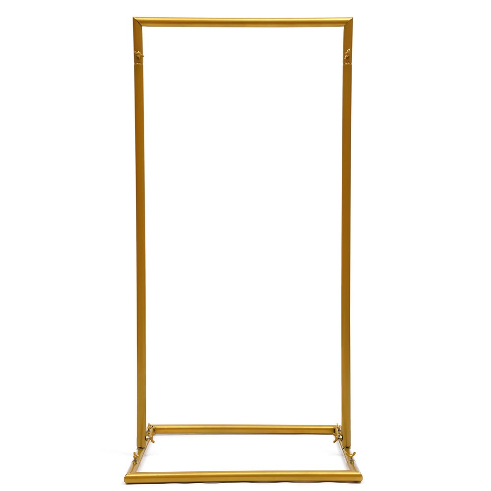 Wedding Square Archway Backdrop Stand Metal Arch Frame Flower Balloon Decor Gold
