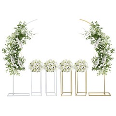 Ballon Stand+2Flower Stands Arch Backdrop Stand for Parties Wedding Flower Stand