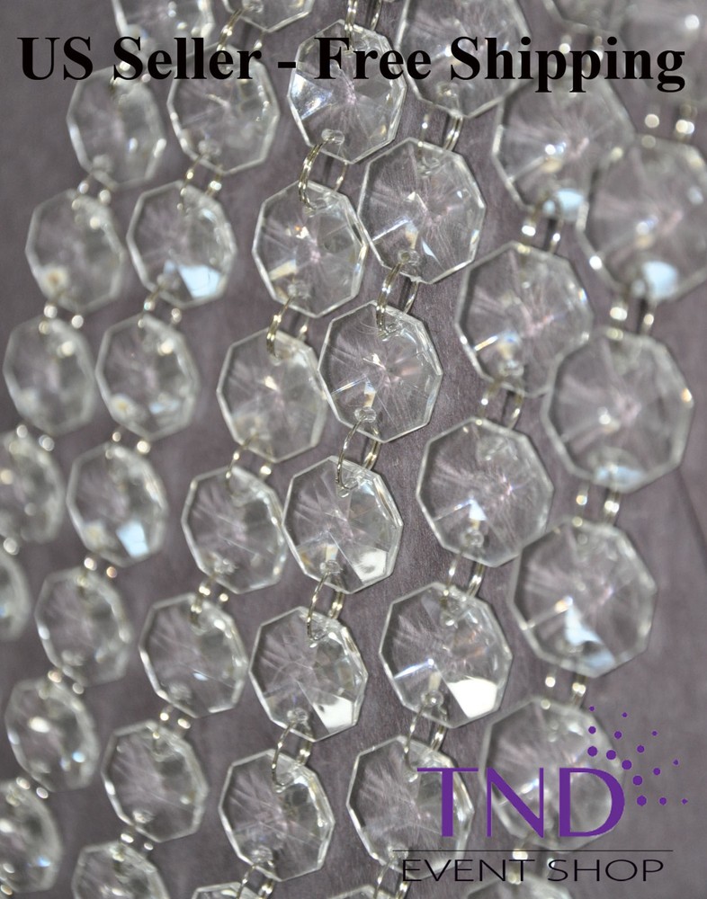 ACRYLIC CRYSTAL GARLAND STRAND CHAIN HANGING DIAMOND BEAD/WEDDING TREE DECOR