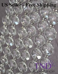 ACRYLIC CRYSTAL GARLAND STRAND CHAIN HANGING DIAMOND BEAD/WEDDING TREE DECOR
