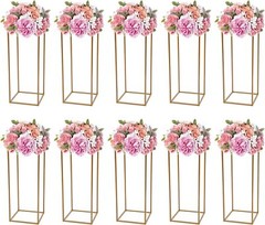 23.6in 10Pcs Tall Gold Metal Flower Stand for Wedding Table Centerpieces Decor
