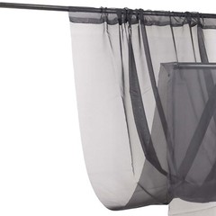5ft x 32ft BLACK Premium Chiffon Sheer Backdrop CURTAIN PANEL Drape Party Events