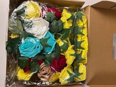 Multicolor Foam Roses with Wire Stems – DIY Craft & Wedding Decor (See Photos fo