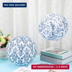 Retisee 12 Pcs Chinoiserie Paper Lantern Set 10 Inches Wedding Blue and White De