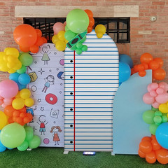 Notebook Arch Cover 6Ft Welcome Back to School Party Decorations Spandex Fitted