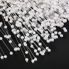 100 Stems Pearl Sticks Beading on Wire Stems for DIY Garland Bridal Wedding Pear