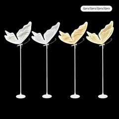 Gold, White/Pure White Decor Lamp 2PCS Butterfly Floor Lamp LED Ambient Light