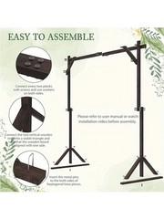 7.2FT Wooden Wedding Arch Stand Square Arbor Backdrop Rustic Boho Party Decor