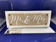 Mr & Mrs wedding Decoration Able To Sit On Counter Or Hang From Hobby Lobby