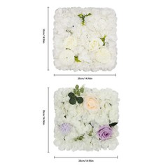 12PCS Artificial Flower Wall Background Silk Rose Mat for Wedding Backdrop Decor