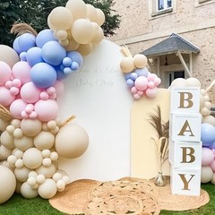 Arch Backdrop Cover, Wedding Arch Cover Spandex Fitted 4+5+6FT White+Beige
