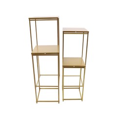 4PCS Metal Flower Rack Vase Stand Gold Flower Stand Column Wedding Party Decor