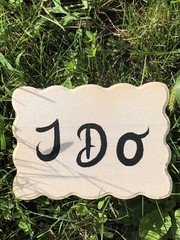 I Do White Wooden Sign For Weddings